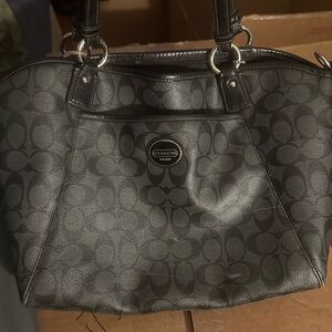 Coach Black Signature Shoulder Bag